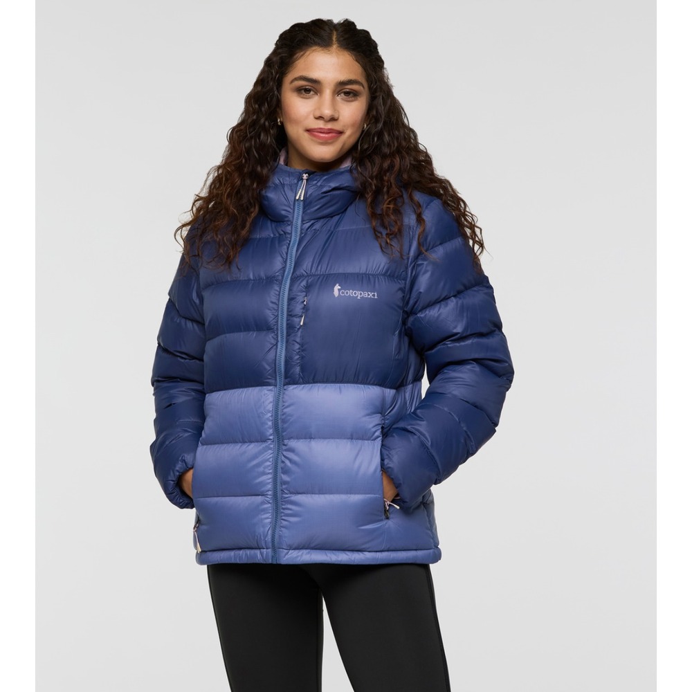 Cotopaxi NWT Fuego Max Down Hooded Jacket in Dusk/Blue Smoke Size Small